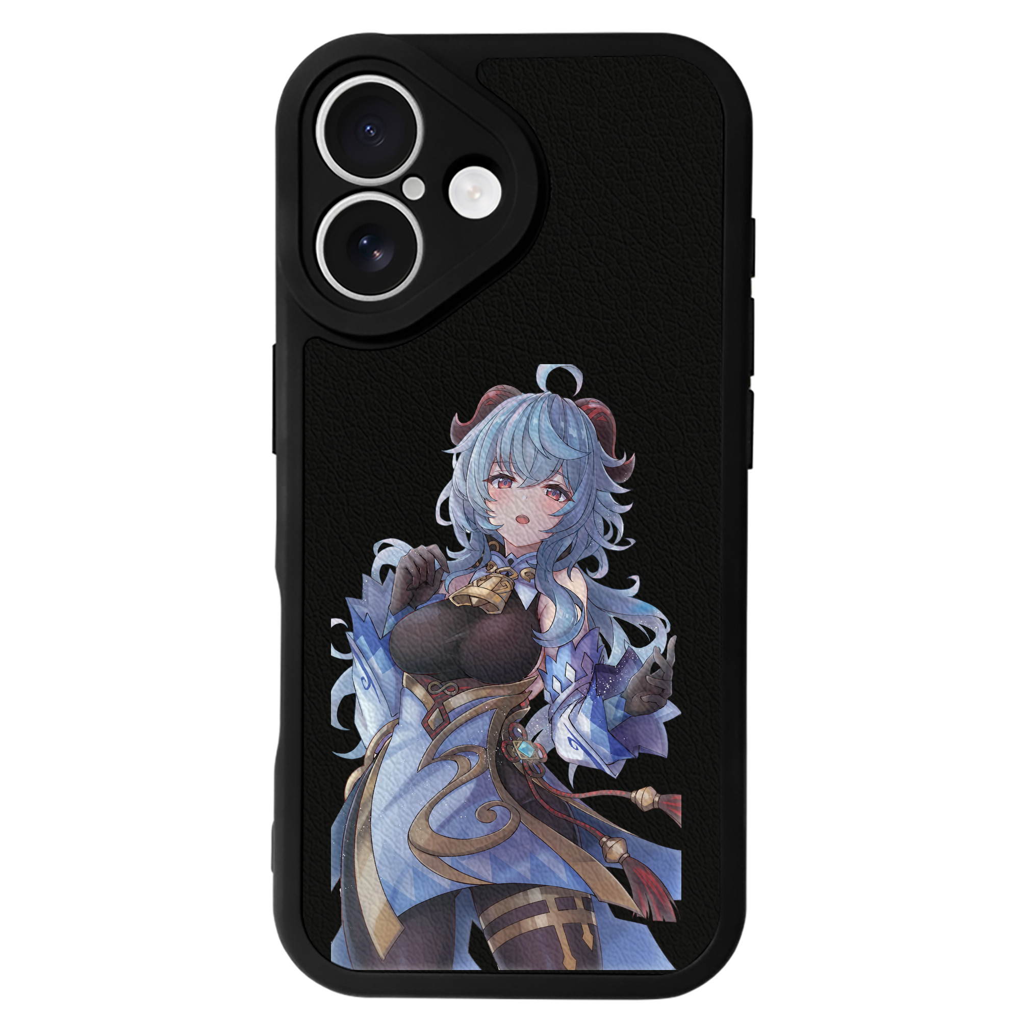 げんし神 甘雨 かんう genshin Ganyu 【iPhone 16シリーズ対応】シリコンスマホケース（レザー調） 材質：シリコン